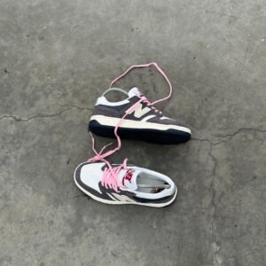 new balance 480 grey with pink laces