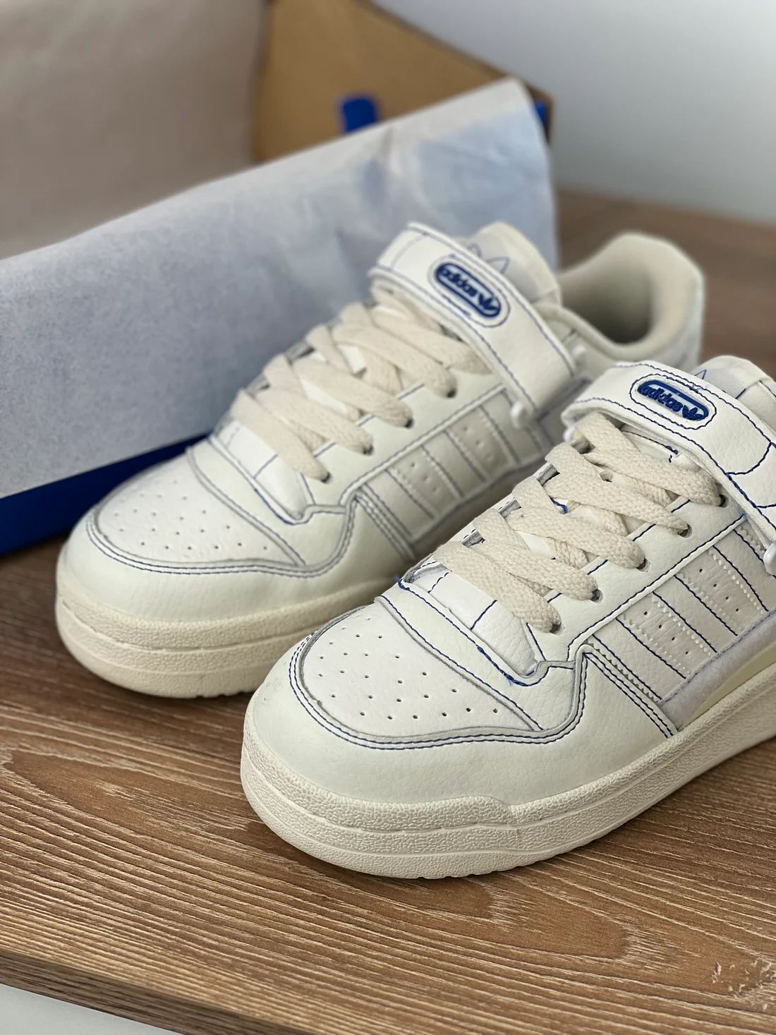 Adidas Forum Low Off White Blue - Imagen 3